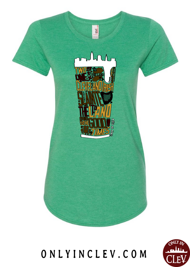 "Cleveland Irish Suds" design on Green - Only in Clev
