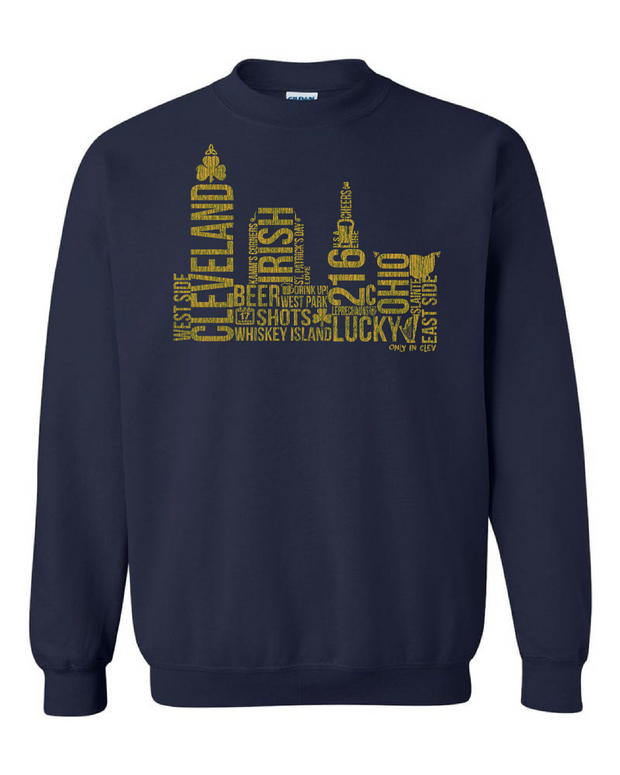 "Irish Skyline" on Navy