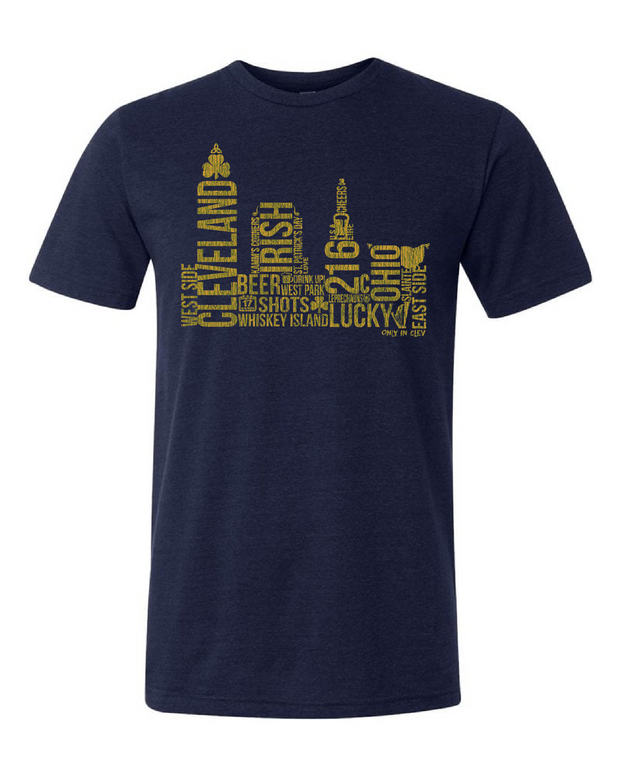 "Irish Skyline" on Navy