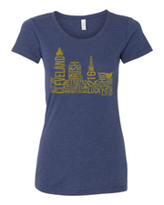 "Irish Skyline" on Navy