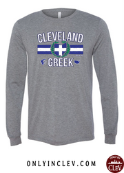 "Cleveland Greek" Design on Gray - Only in Clev