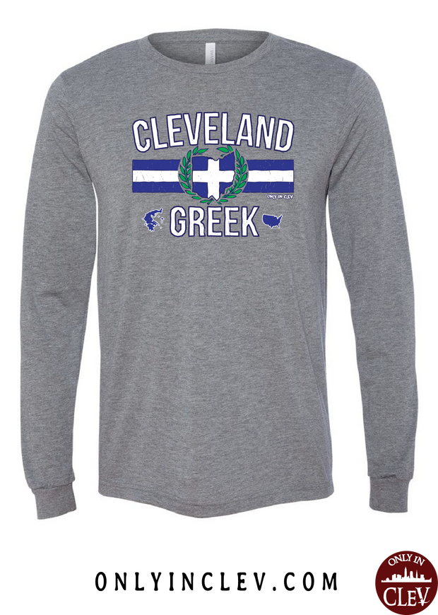 Cleveland-Greek Nationality Tee Long Sleeve T-Shirt - Only in Clev