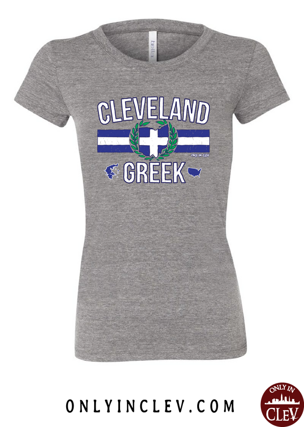Cleveland-Greek Nationality Tee Womens T-Shirt - Only in Clev