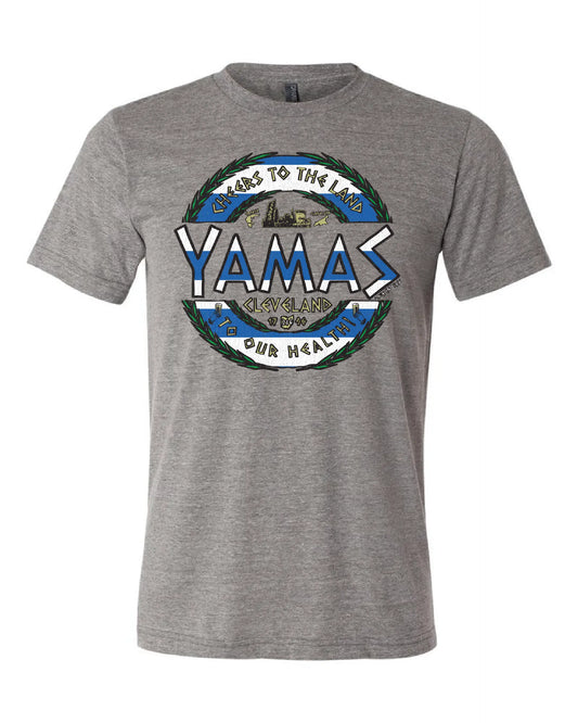 "Cleveland Yamas Greek" Design on Gray - Only in Clev 3XL-Men-s-Short-Sleeve-T-Shirt