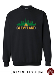 "Cleveland Irish Skyline" design on Black - Only in Clev