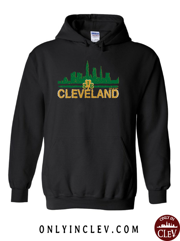 "Cleveland Irish Skyline" design on Black - Only in Clev