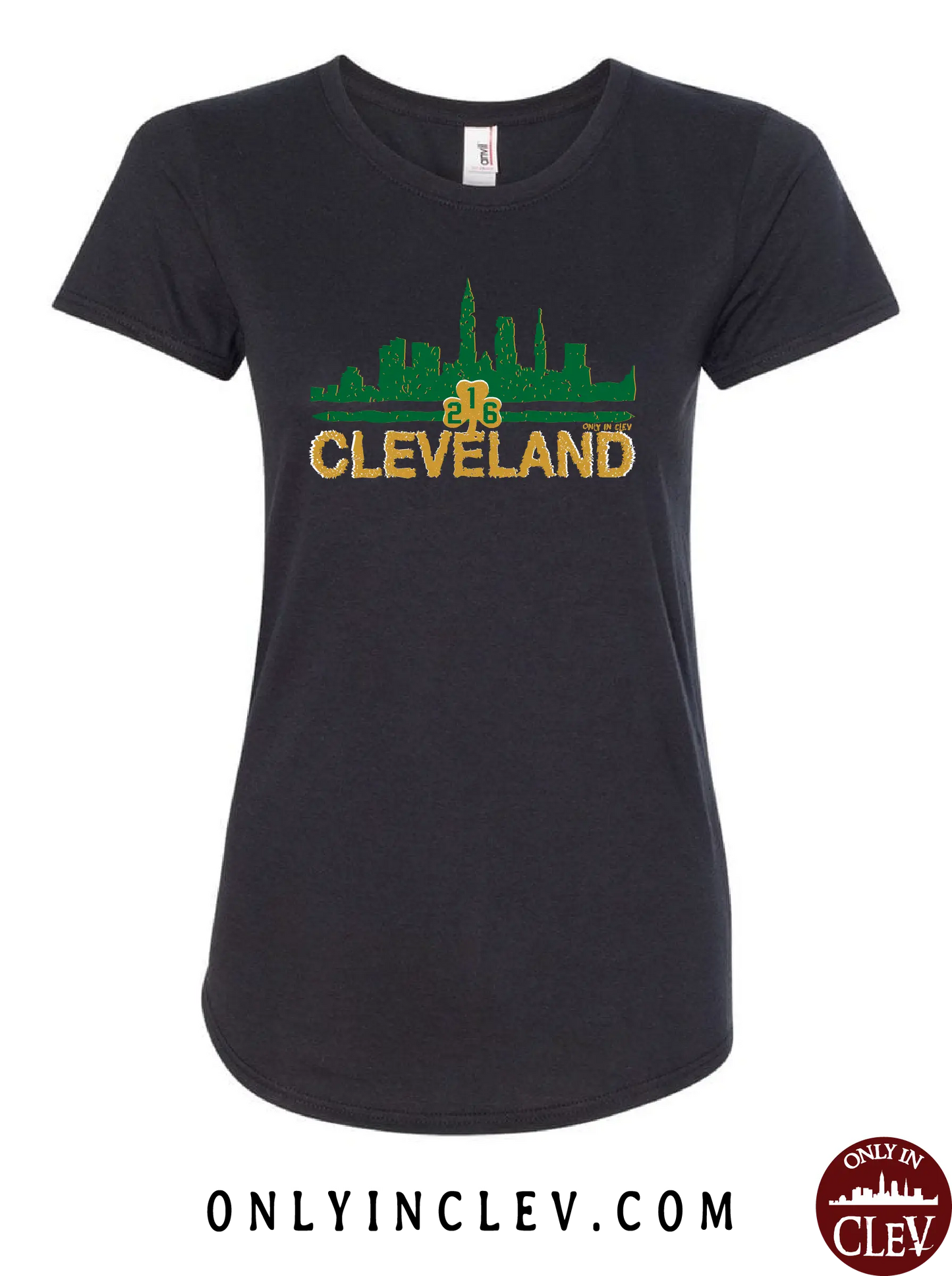 "Cleveland Irish Skyline" design on Black - Only in Clev