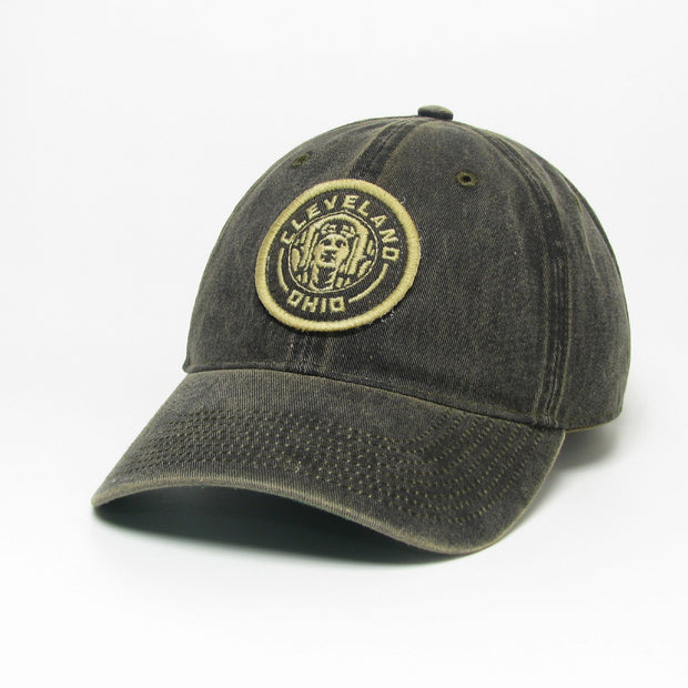 Gold Guardian Design On washed Black Hat