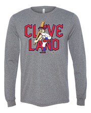 "Cleveland Baseball Guardian Slugger" Design on Gray