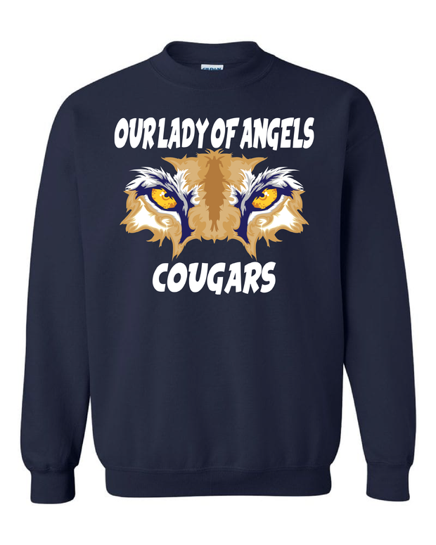 "Our Lady of Angels Cougar" Design on Navy