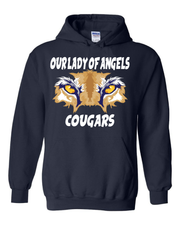 "Our Lady of Angels Cougar" Design on Navy