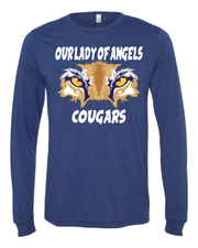 "Our Lady of Angels Cougar" Design on Navy