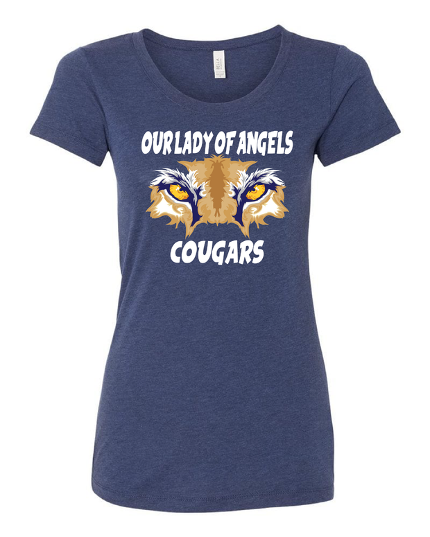"Our Lady of Angels Cougar" Design on Navy