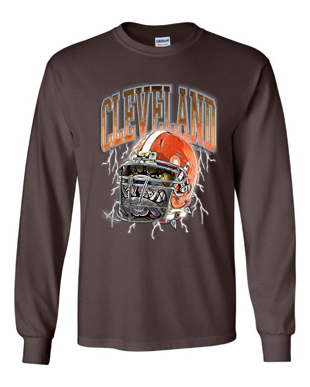 "Cleveland Dawg Helmet" on Brown