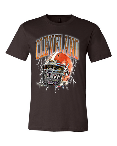 "Cleveland Dawg Helmet" on Brown