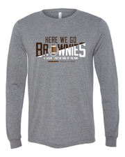 Here We Go Brownies Radio Show Design on Gray - Only in Clev