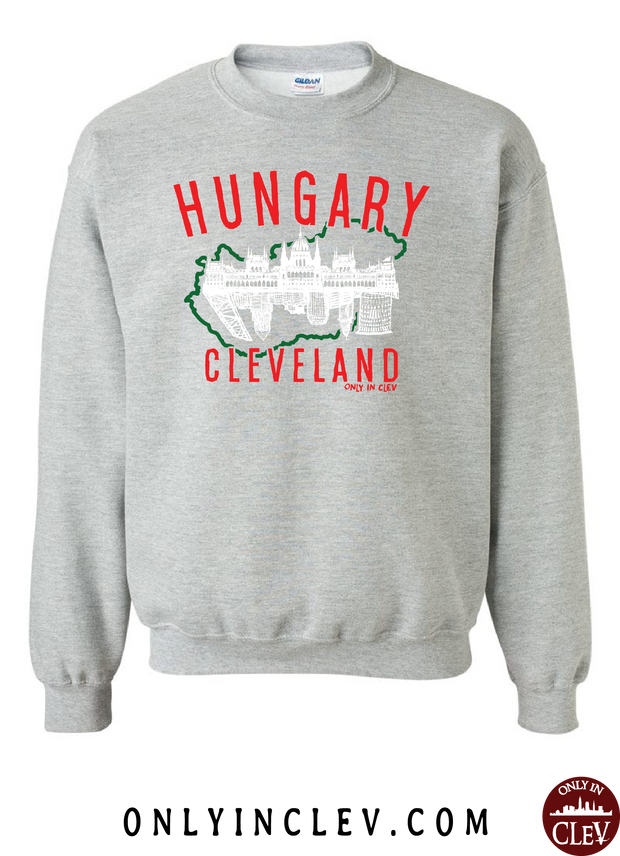 Cleveland Hungarian-Nationality Tee Crewneck Sweatshirt - Only in Clev