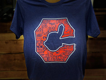 "Cleveland Block C" Baseball Design on Navy - Only in Clev