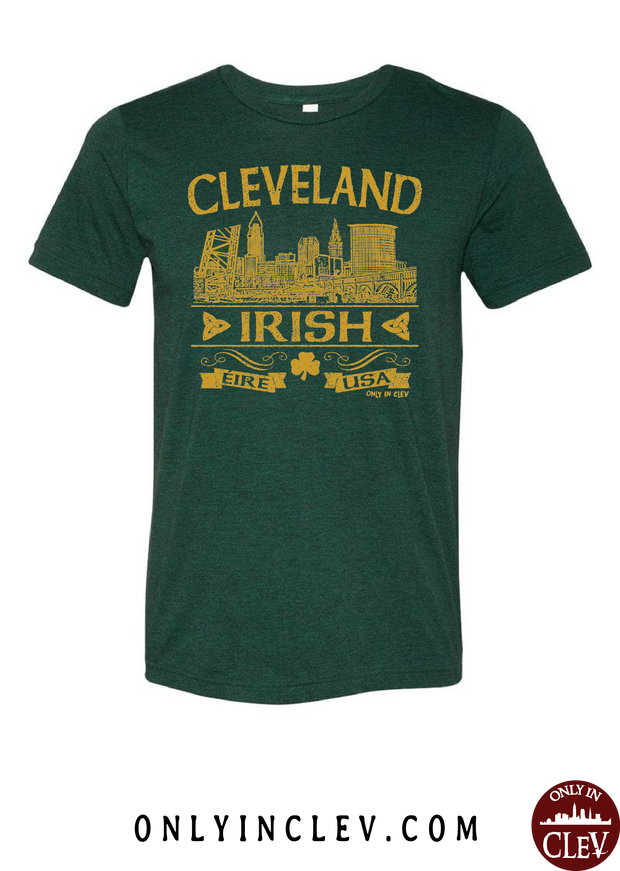"Cleveland Irish" Design on Emerald Green - Only in Clev