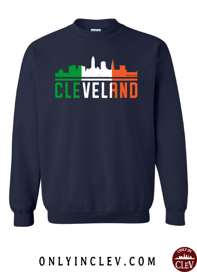 Irish Cleveland Skyline Crewneck Sweatshirt - Only in Clev