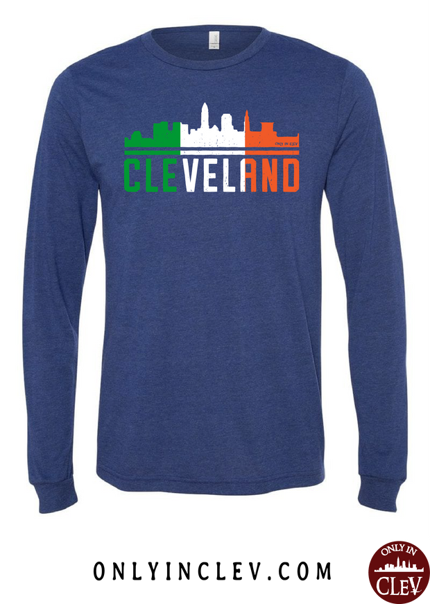 Irish Cleveland Skyline Long Sleeve T-Shirt - Only in Clev