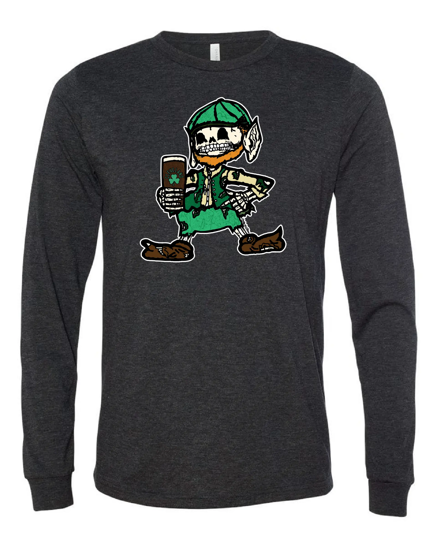 "Cleveland Irish Elf" on Black - Only in Clev 