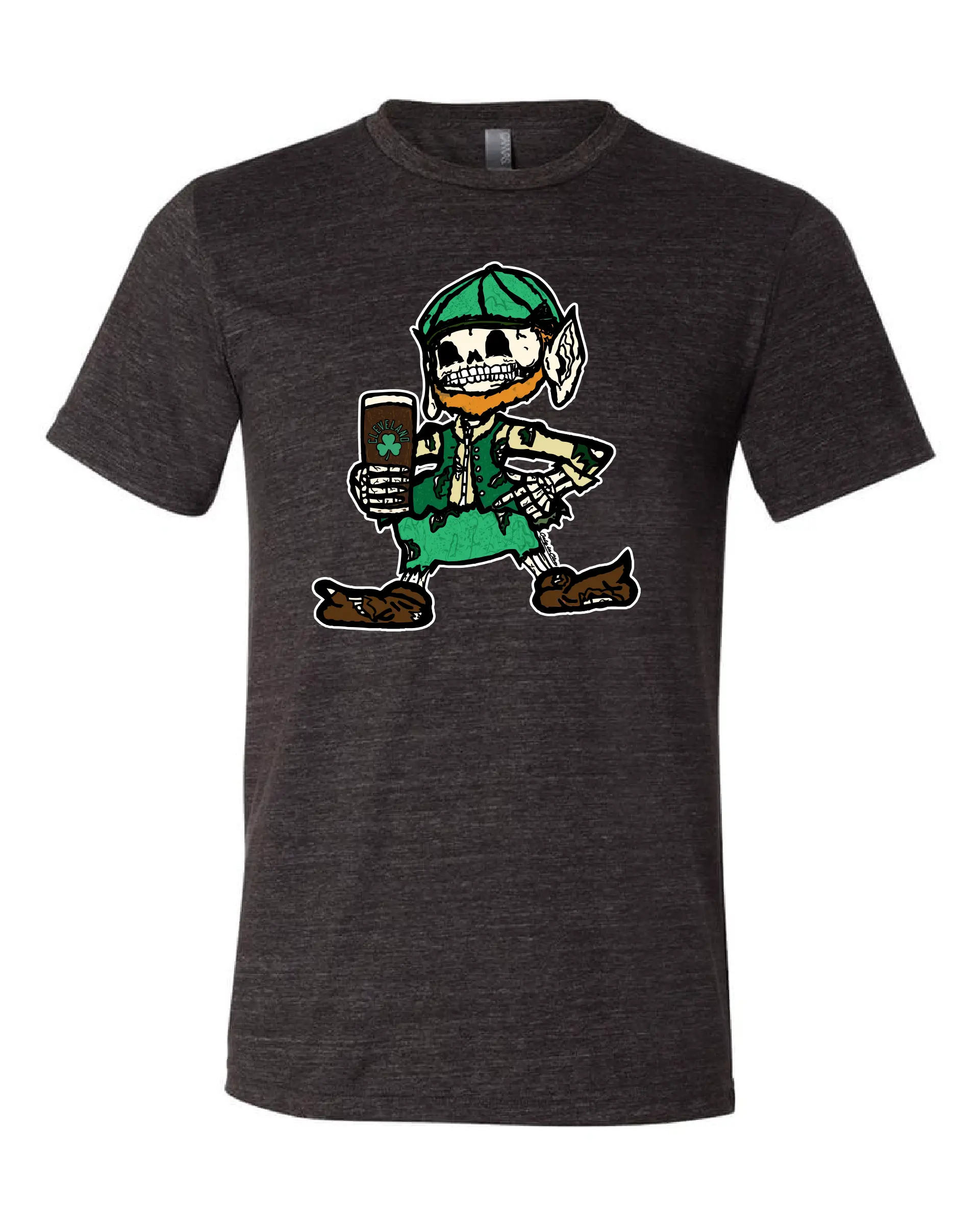 "Cleveland Irish Elf" on Black - Only in Clev 