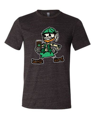 "Cleveland Irish Skull" Design on black