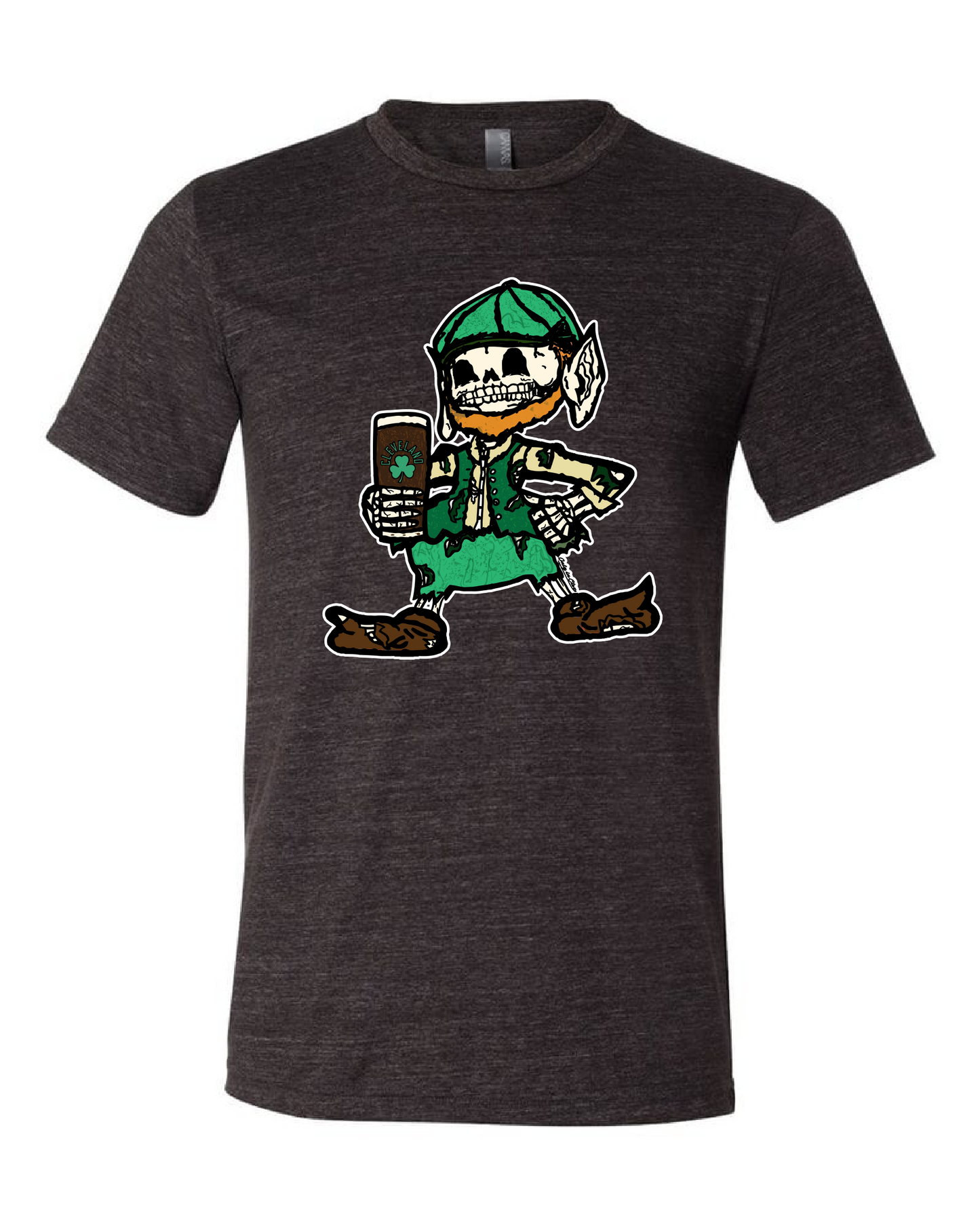 "Cleveland Irish Skull" Design on black - Only in Clev 