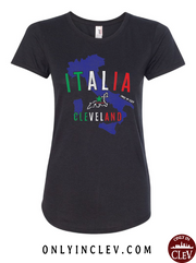 "Italia Cleveland" Design on Black - Only in Clev