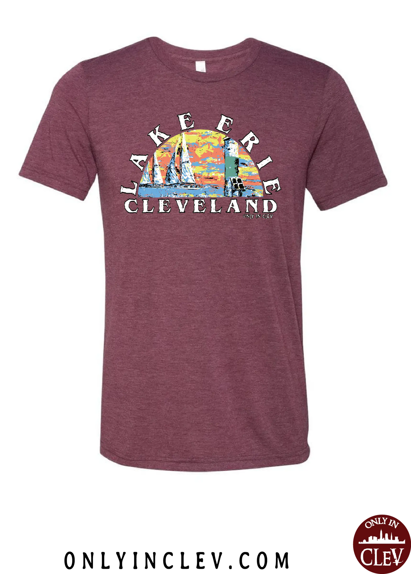 "Lake Erie" on Maroon - Only in Clev