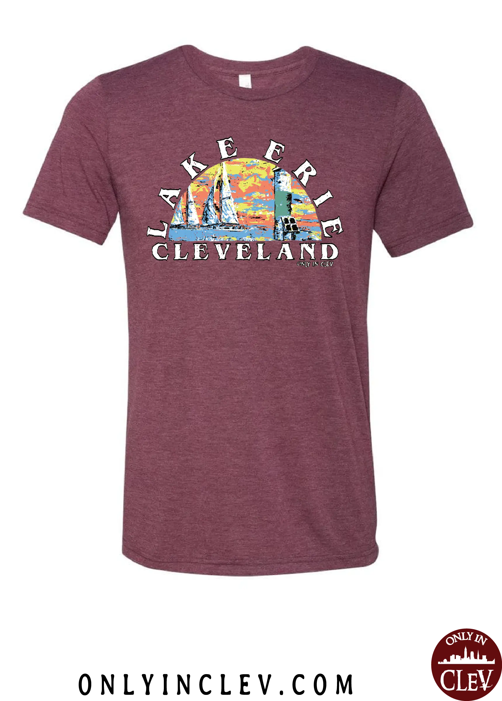 "Lake Erie" on Maroon - Only in Clev