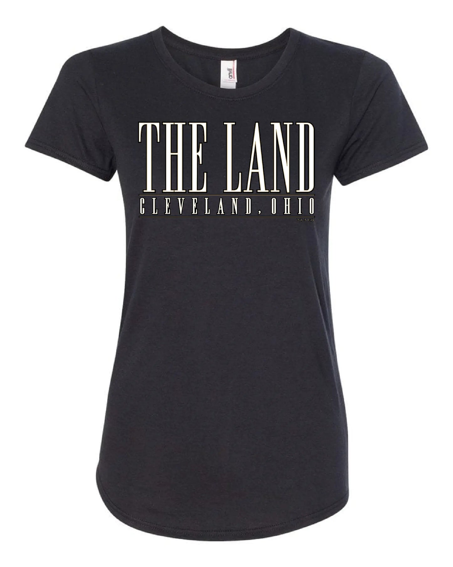 "The Land Metallic Gold" Design on Black - Only in Clev