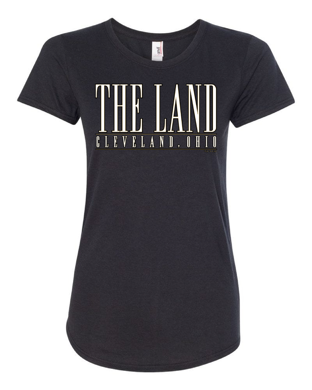 "The Land Metallic Gold" Design on Black - Only in Clev