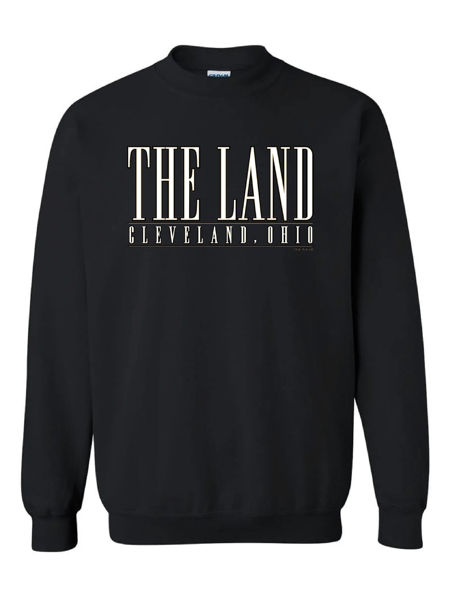 "The Land Metallic Gold" Design on Black - Only in Clev