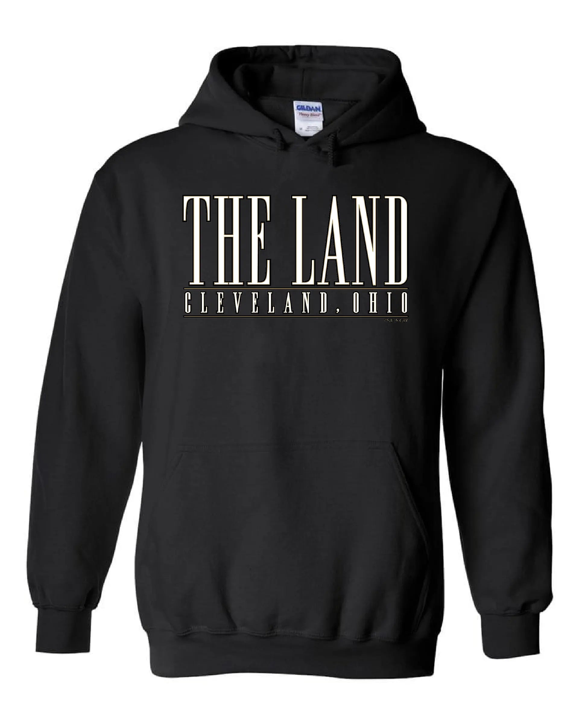 "The Land Metallic Gold" Design on Black - Only in Clev