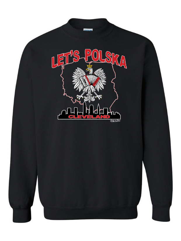 "Let's Polska" Design on Black
