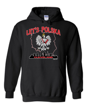 "Let's Polska" Design on Black