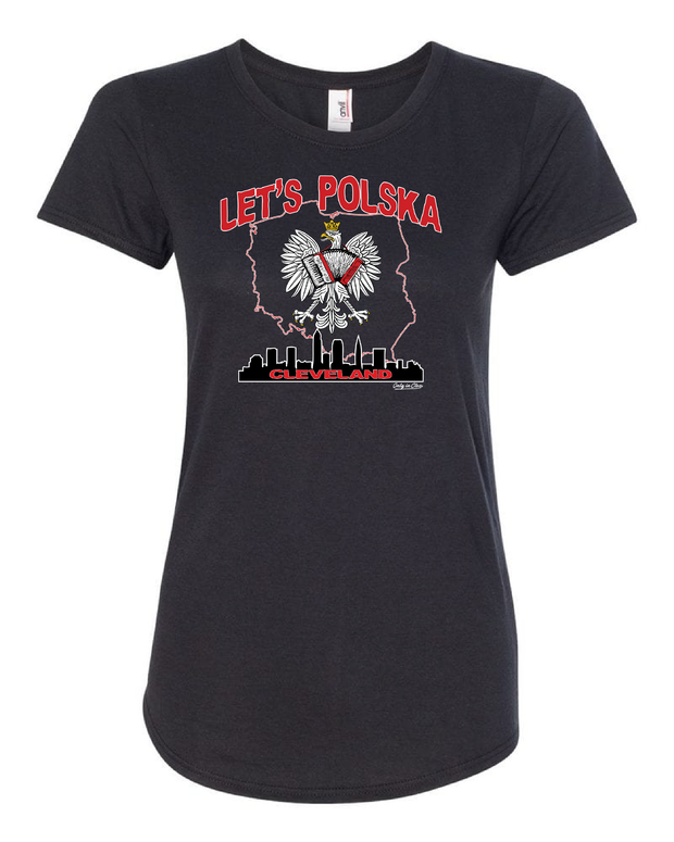 "Let's Polska" Design on Black