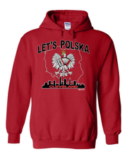 "Let's Polska" Design on Red