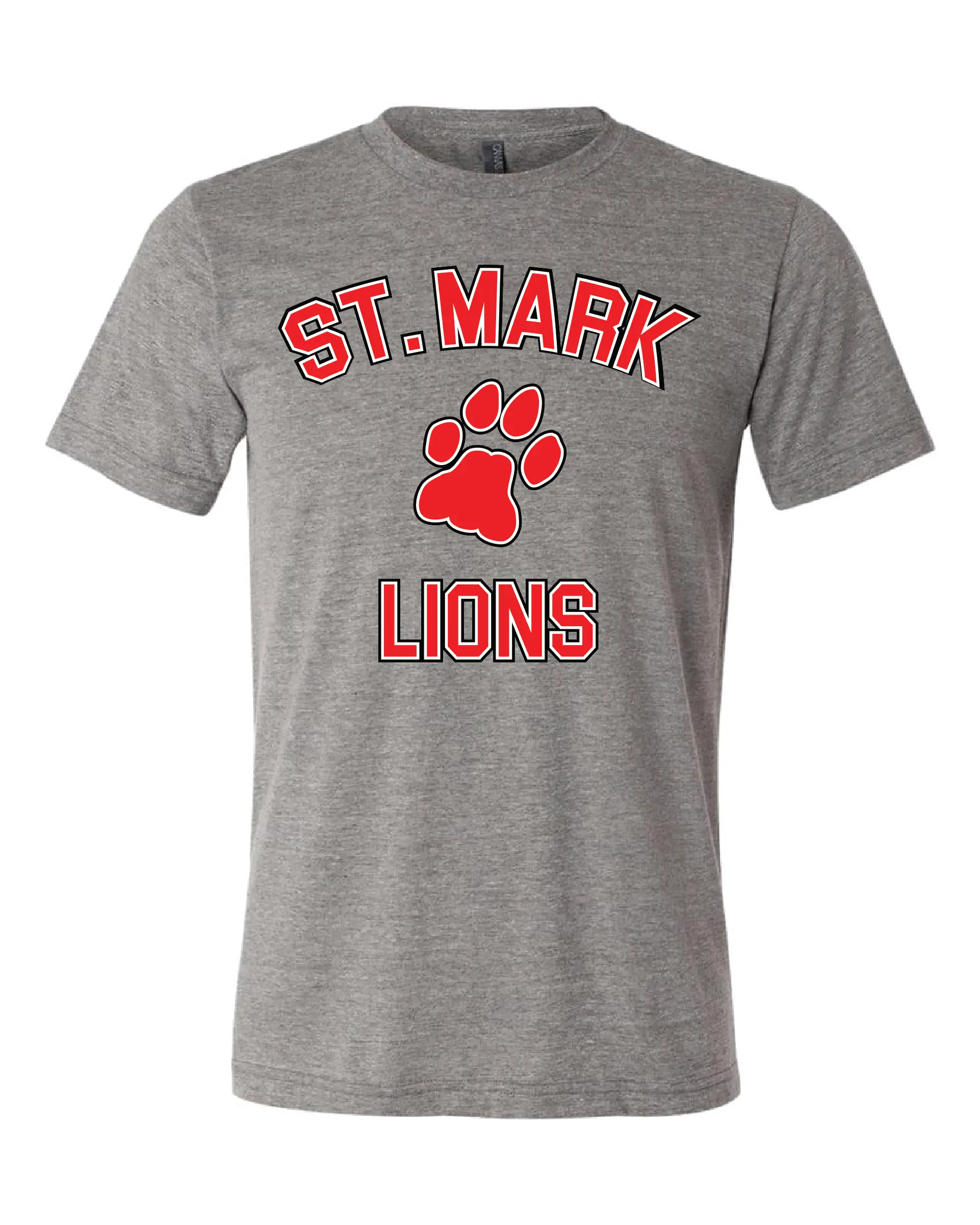 "St. Mark Lions Paw" Design on Gray - Only in Clev 3XL-Men-s-Short-Sleeve-T-Shirt
