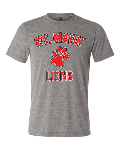 "St. Mark Lions Paw" Design on Gray - Only in Clev 3XL-Men-s-Short-Sleeve-T-Shirt