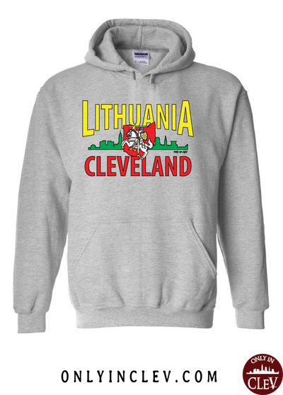 Cleveland Lithuania-Nationality Tee Hoodie - Only in Clev