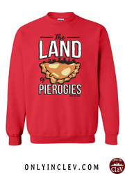 "Land of Pierogies" Design on Red - Only in Clev