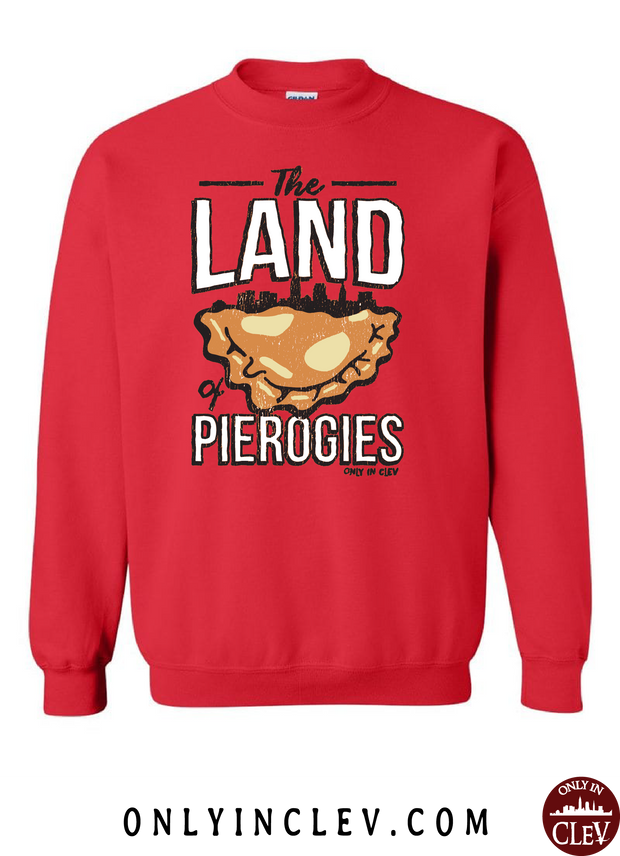 "Land of Pierogies" Design on Red - Only in Clev