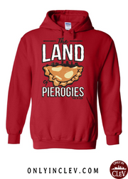 "Land of Pierogies" Design on Red - Only in Clev