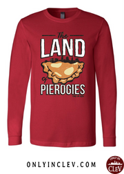 "Land of Pierogies" Design on Red - Only in Clev