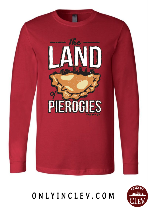 "Land of Pierogies" Design on Red - Only in Clev