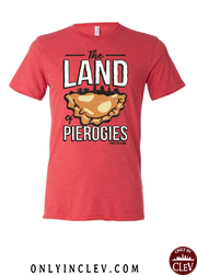 "Land of Pierogies" Design on Red - Only in Clev