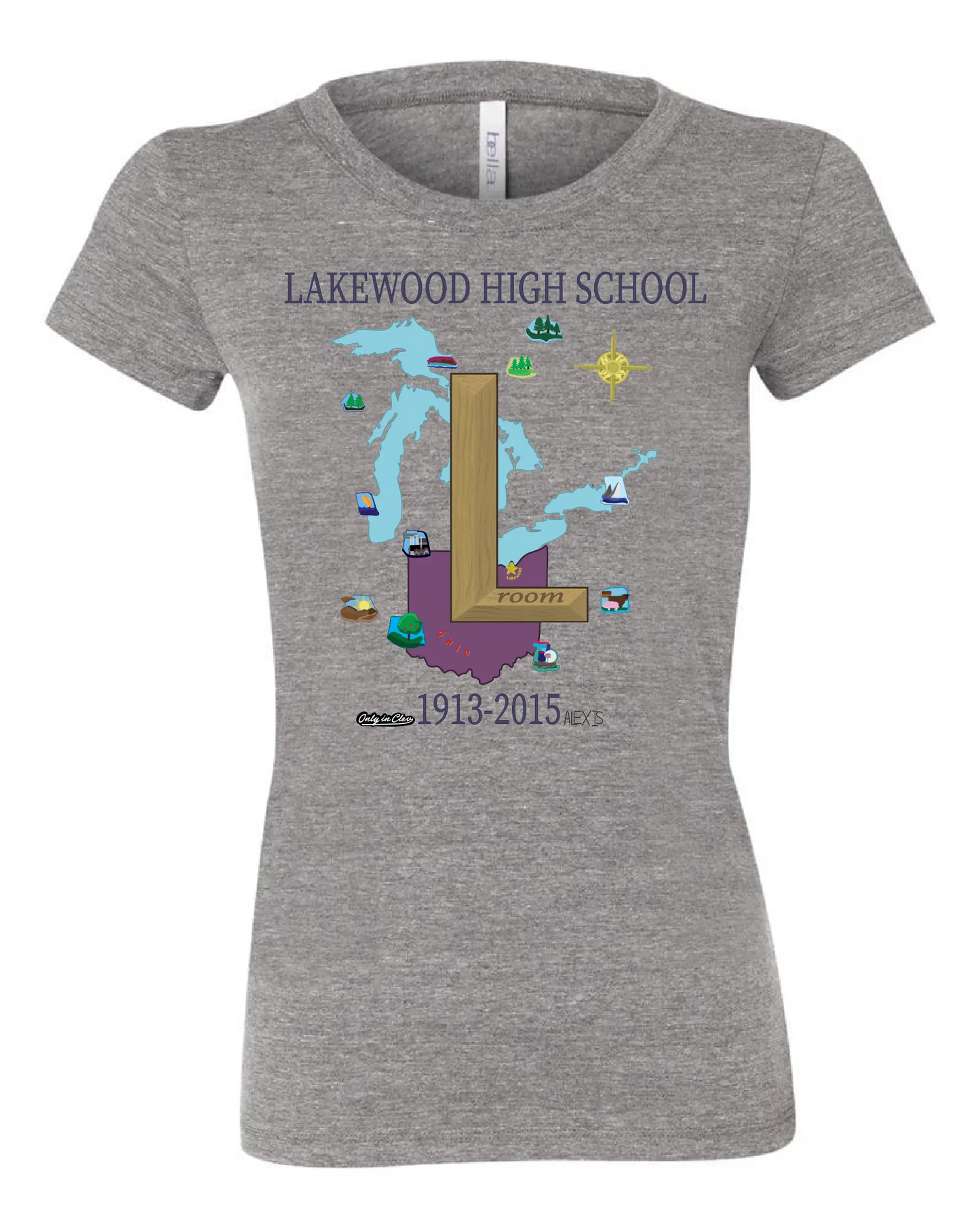 Lakewood High "L Room" Design on Gray - Only in Clev 